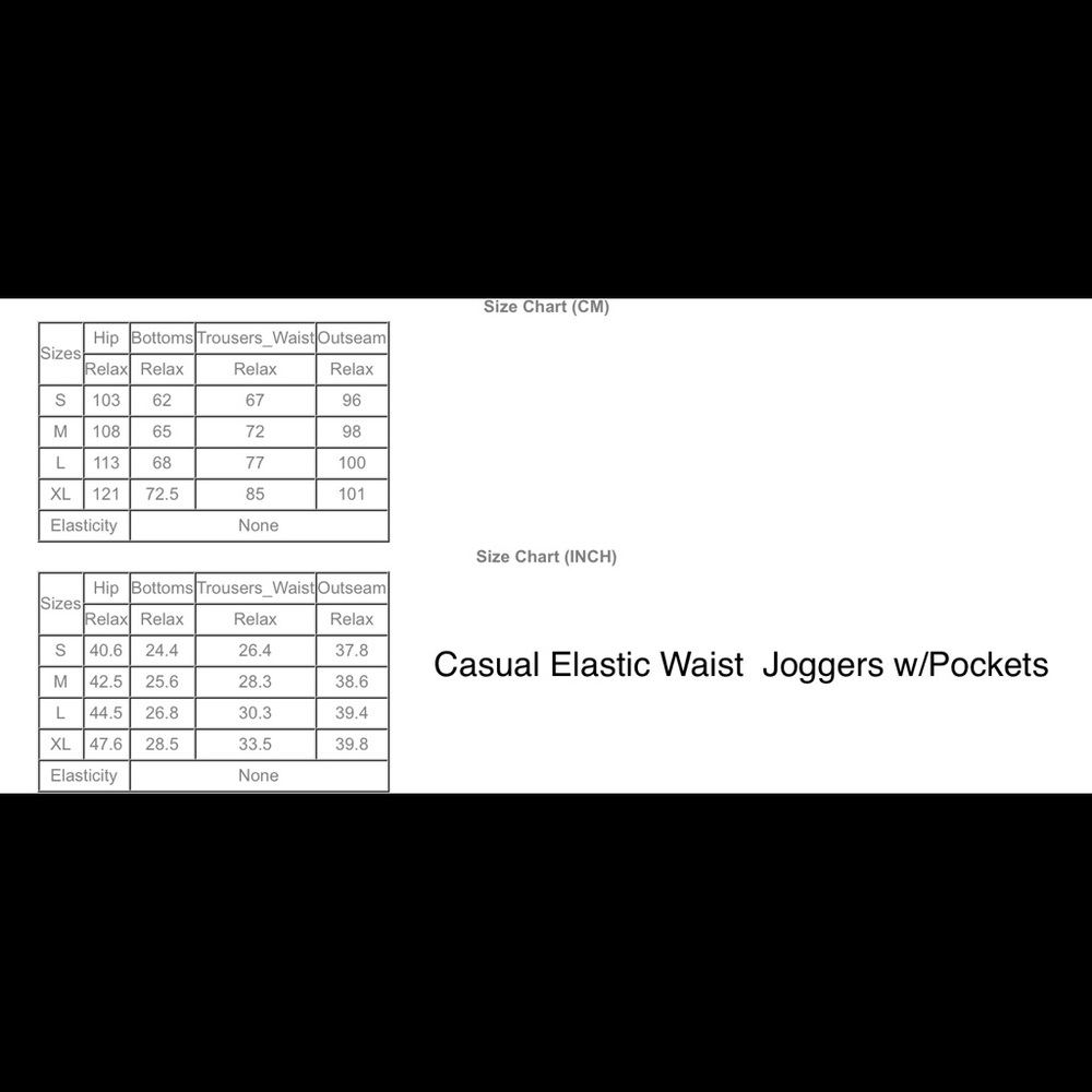 1 Left! *Casual Elastic Waist Joggers w/Pockets - Picture 4 of 5